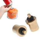 2pcs Copper Refill Adapter with Seal Ring for Outdoor Camping Stove Cylinder Tank Gas Bottle
