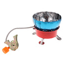 Outdoor Portable Folding 4000BTU Butane Gas Stove Burner with Lotus-shaped Unfold Windshield & Carry Pouch Hiking Picnic