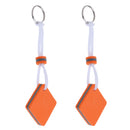2 Pieces Marine Outboard Floating Keyring Sailing Kayak Fishing Canoeing- Square Shaped Orange