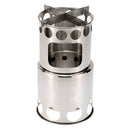 Portable Lightweight Stainless Steel Firewood Stove Outdoor Picnic Camping Burner + Bag