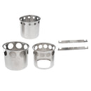 Portable Lightweight Stainless Steel Firewood Stove Outdoor Picnic Camping Burner + Bag