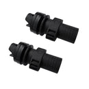 2 Pieces / Set Durable Hard Plastic Screw-in Boat Kayak Canoe Valve Adapter, Air Foot Pump Hose Valve Adapter, Inflating Inflatable Boat Kayak Part Accessories - Black