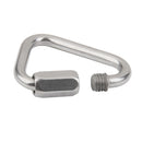 2 Pieces / Set 12KN Safety Triangle Shape Quick Link, Stainless Steel Screw Lock Carabiner for Mountaining Rock Climbing Arborist - CE Certified