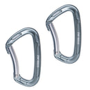 CE Certified - 2 Pieces / Set 24KN Outdoor Mountaineering Rock Tree Climbing D Shape Carabiner Spring Snap Clip Hook, Rappelling Rescue Safety Equipment
