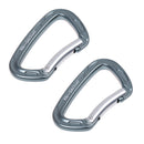 CE Certified - 2 Pieces / Set 24KN Outdoor Mountaineering Rock Tree Climbing D Shape Carabiner Spring Snap Clip Hook, Rappelling Rescue Safety Equipment