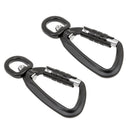 2 Pieces Heavy Duty 360Âº Swivel Rotating Self Auto Locking Carabiner Outdoor Camping Hiking Hanging Keychain Hammock Hook Dog Lead Clip