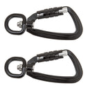 2 Pieces Heavy Duty 360Âº Swivel Rotating Self Auto Locking Carabiner Outdoor Camping Hiking Hanging Keychain Hammock Hook Dog Lead Clip