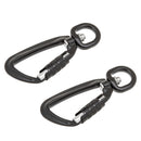 2 Pieces Heavy Duty 360Âº Swivel Rotating Self Auto Locking Carabiner Outdoor Camping Hiking Hanging Keychain Hammock Hook Dog Lead Clip
