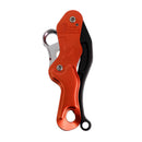 Orange Self Braking Double Stop Descender Rock Climbing Caving Abseiling Rappelling Rescue Rope Access Belay Device - CE Certification