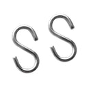 2 Pieces 4mm Thickness 40mm Long S Shaped Marine 316 Stainless Steel Hanging Hooks