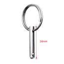 Boat Bimini Top Deck Hinge Quick Release Pin 1/4" with Spring Loaded Ball - Marine 316 Stainless Steel