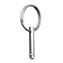 Boat Bimini Top Deck Hinge Quick Release Pin 1/4" with Spring Loaded Ball - Marine 316 Stainless Steel