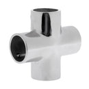 Marine Boat Hand Rail Fitting 4 Way Tee Cross Joint Universal Fits 25mm 1" Pipe/Tube