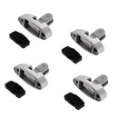 4 Pieces 316 Stainless Steel Swivel Deck Hinge w/ Rubber Pad Boat Bimini Top Fitting Hardware