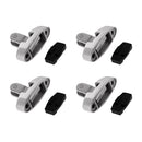 4 Pieces 316 Stainless Steel Swivel Deck Hinge w/ Rubber Pad Boat Bimini Top Fitting Hardware