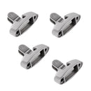 4 Pieces 316 Stainless Steel Swivel Deck Hinge w/ Rubber Pad Boat Bimini Top Fitting Hardware