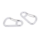 Pack of 2 - Aluminium Alloy Silver Wiregate Carabiners, Lightweight Backpack Buckle, Outdoor Hiking Climbing Snap Clip Hook, Travelling Keyring Key Chain