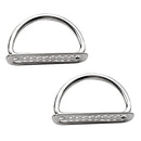 2 Pack Scuba Diving 316 Stainless Steel Weight Belt Keeper with D Ring For 2 Inch Webbing Harness