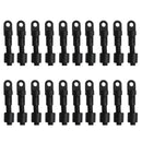 20 Pieces Black Nylon Kayak Bungee Hooks Fixed Terminal Ends For 6mm Elastic Shock Cord