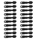 20 Pieces Black Nylon Kayak Bungee Hooks Fixed Terminal Ends For 6mm Elastic Shock Cord
