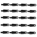 20 Pieces Black Nylon Kayak Bungee Hooks Fixed Terminal Ends For 6mm Elastic Shock Cord