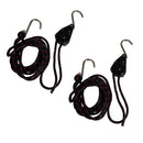 2 Pieces Black 8ft Rope Pull Ratchet Bow Stern Tie Down Strap Boating Canoe and Kayak Accessories