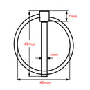 4pcs 4mmx49mm Farm Tractor Trailer Digger Lynch Pin Hitch Steel Trailer Pins Stainless Steel