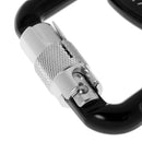 Outdoor 20KN Aluminum Alloy Caribiners for Paraglider Paragliding/Powered Paragliding Camping Buckle Rock Climbing Safety Rescue Gear- Black