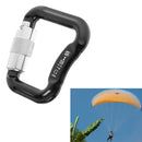 Outdoor 20KN Aluminum Alloy Caribiners for Paraglider Paragliding/Powered Paragliding Camping Buckle Rock Climbing Safety Rescue Gear- Black