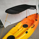 Heavy Duty Single Kayak Canoe MESH Sun Shade Awning Canopy DIY Set - Black