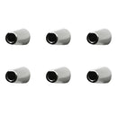 6 Pieces / Set Conical Bell Stopper Cord Ends Lock Stopper Metal Toggle Clip for Paracord Clothes - Silver