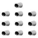 10 Pieces / Set Conical Bell Stopper Cord Ends Lock Stopper Metal Toggle Clip for Paracord Clothes - Silver