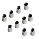 10 Pieces / Set Conical Bell Stopper Cord Ends Lock Stopper Metal Toggle Clip for Paracord Clothes - Silver
