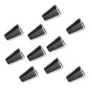 10 Pieces / Set Conical Bell Stopper Cord Ends Lock Stopper Metal Toggle Clip for Paracord Clothes - Silver