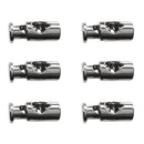 6 Pieces Metal Barrel String Cord Locks Single Hole Drawstring Toggle Spring Clasp Stop End