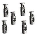 6 Pieces Metal Barrel String Cord Locks Single Hole Drawstring Toggle Spring Clasp Stop End