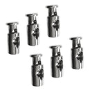 6 Pieces Metal Barrel String Cord Locks Single Hole Drawstring Toggle Spring Clasp Stop End