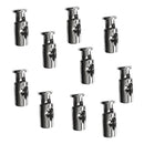 10 Pieces Metal Barrel String Cord Locks Single Hole Drawstring Toggle Spring Clasp Stop End