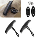 2 Pieces Canoe Kayak Boat Toggle Carry Handle Grip Replacement Cord Rope Accessories with Cord Rope & Screws for Easy Carrying - Black