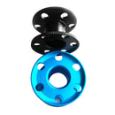 Pack of 2 - Durable Aluminum Alloy Scuba Diving Finger Spool Dive Reel Black & Blue
