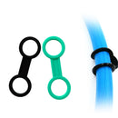 4 Pieces Soft Silicone Loop Style Snorkel Keeper Diving Gear - Black & Green
