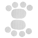 10 Pieces Diamond Grooved Grey EVA Deck SUP Traction Pad Grip for Dog Stand Up Paddleboard Surfboard - Self Adhesive & Non-slip