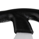 Heavy Duty 340mm Steering Wheel 3 Spoke Black Comfort Grip & Center Cap for Yacht Marine Boat