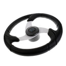 Aluminum Alloy Boat Steering Wheel 3 Spoke 3/4" Shaft 14.2" Diameter & Soft Foam Grip for Marine Yacht