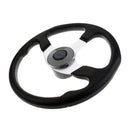Aluminum Alloy Marine Boat Yacht Steering Wheel 3 Spoke 340mm Fits Standard 3/4" Tapered Shaft
