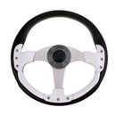 Premium Black Aluminum Alloy Marine Yacht Boat Steering Wheel 3 Spoke 340mm with Hub