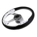 Premium Black Aluminum Alloy Marine Yacht Boat Steering Wheel 3 Spoke 340mm with Hub