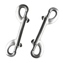 2pcs Scuba Dive 4" 316 Marine Stainless Steel Double Ended Snap Bolt Clip Trigger Hook