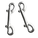 2pcs Scuba Dive 4" 316 Marine Stainless Steel Double Ended Snap Bolt Clip Trigger Hook