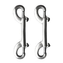 2pcs Scuba Dive 4" 316 Marine Stainless Steel Double Ended Snap Bolt Clip Trigger Hook